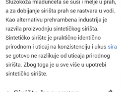 Sirište u mliječnim proizvodima