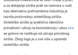 Sirište u mliječnim proizvodima