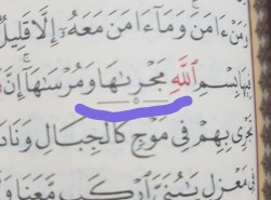 Kako se čita riječ medžraha ili medžreha u suri Hud 41 ajet?