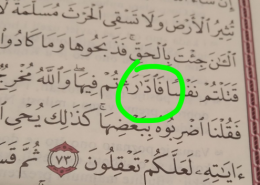 Kako se čita zaokruženo – 72 ajet sure El-Bekare?